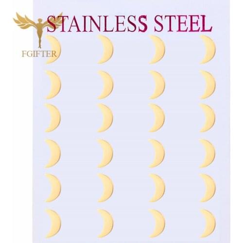 Wholesale Gold Moon Earrings 12 pairs Set Gold Stainless Steel Stud Earring for Woman Girls Small Stud Vintage Ear Jewellery