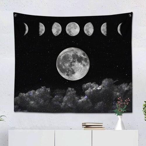 3D Print Modern Fashion Starry Sky Moon Tapestry Custom Hanging Tapestries Home Bedroom Living Room Wall Dorm Decor Adult