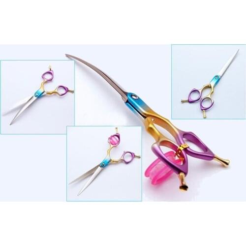 Light weighted Professional Dog Grooming Scissors Curved Shear with High Quality Alloy Handle