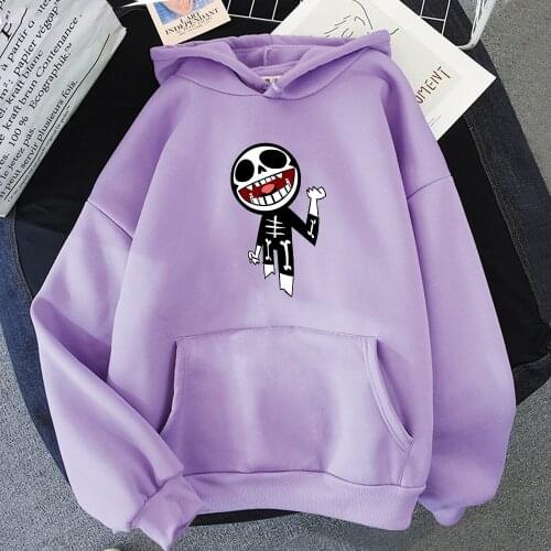 Harajuku Gorillaz Hoodie Cartoon Print Women Loose Cute Long Sleeve Pullover Tops Men Anime Sweatshirts vintage Basic Clothes