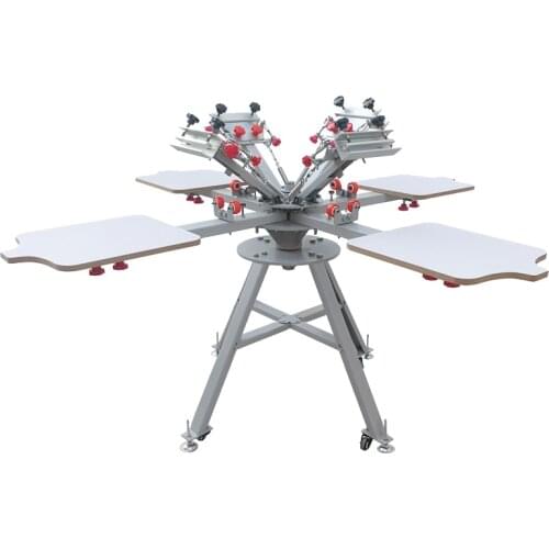 Micro registration Manual 4 Color 4 Station t shirts screen printing machine hot sales