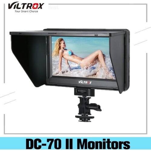 VILTROX DC-70EX 7" HD 1024x600 IPS Screen Clip-on SDI/AV/HDMI-Input Output Camera Video LCD Monitor Display for DSLR camera BMCC