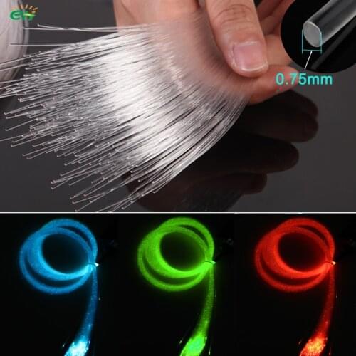 Factory sale 0.75mm twinkle sparkle flash lighting pof Plastic optical fiber cable for waterfall light curtain