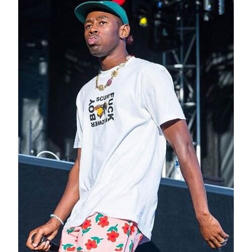 Golfed Wang Tyler The Creator Ofwgkta Skate Flower Summer t-shirt Women Unisex Men Women t-shirt Funny