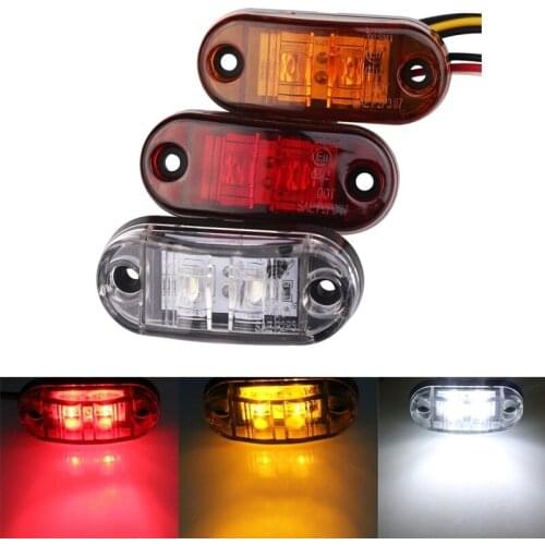 1pc 24v 12v Led Side Marker Lights for Trailer Trucks Caravan Side Clearance Marker Light Lamp Amber Red White 10-30V