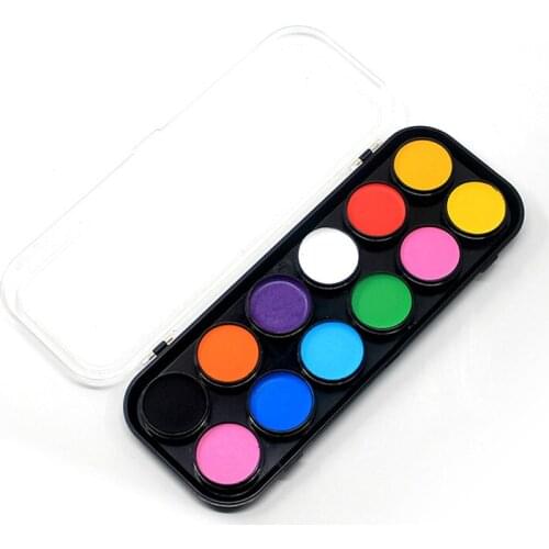 12 Color Makeup Face Paint Fluorescent SeniorColor Star Model Set Box Coloured Drawing Pattern