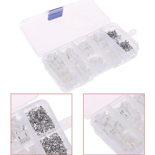 250pcs XH2.54 2p 3p 4p pin 2.54mm Pitch Terminal Kit / Housing / Pin Header Connector Wire Connectors Adaptor XH DIY Kits