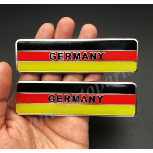 2x Metal Germany German Flag Car Emblem Badge Motorcycle Decals Sticker Fairing