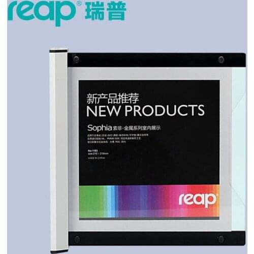 3103 Shopia Reap Acrylic 210*210mm Indoor Horizontal Wall Mount Holder Display Info Poster Elegant and Modern Door Sign
