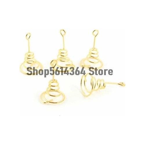 5 Pcs Gold Tone Replacement Metal Feeder Spring for Fishing