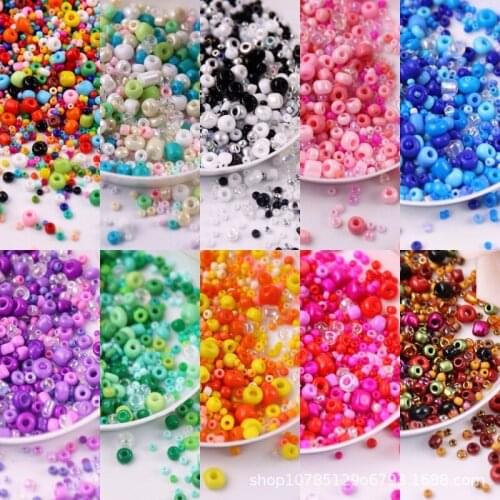 500 mixed size lacquered glass rice beads solid color rice beads handmade diy cross stitch loose beads hairpin tassels beaded