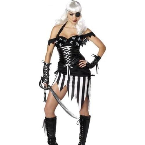 Free Shipping High Quality Sexy Halloween Pirate Costumes For Women 3S1161 Pirate Mistress Adult Costume Cosplay Fancy Dress