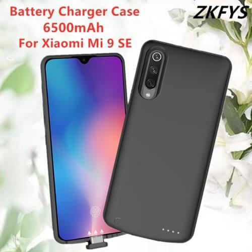ZKFYS 6500mAh Battery Charger Cases For Xiaomi Mi 9 SE Power Bank Case External Battery Charging Case Portable Powerbank Cover