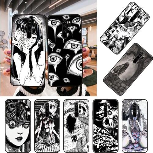 Phone Case For Xiaomi Redmi Note 8 8T 7 7A 9 9A 9S 8A 4 5 6 Pro Black Cover Etui Art Prime 3D Waterproof Trend Horror Junji Ito