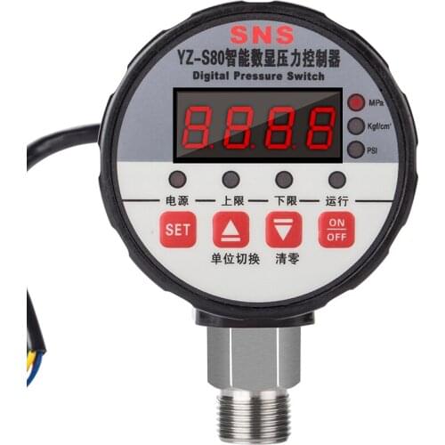 Digital Electric contact pressure gauge controller -0.1-60MPA for magnetic vibration proof vacuum pressure gauge