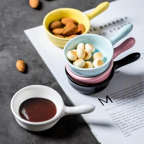 Ceramic Sauce Dish Solid Color Dipping Plate Seasoning Dish Sauce Sauce Dish Seasoning Plate for Home Restaurant