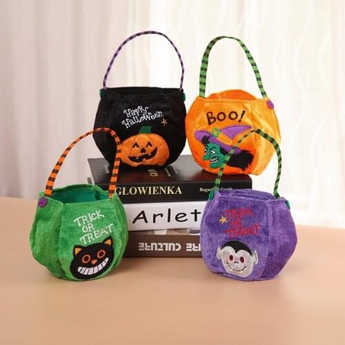 Creative Halloween Decorative Props Accessories Pumpkin Candy Gift Handbag Toys for Kids Children