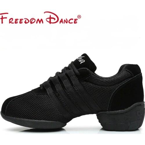 Dance Sneakers For Women Girls Sports Modern Dance Jazz Shoes Lace Up Lightweight Breath Fitness Trainers Practice Shoes