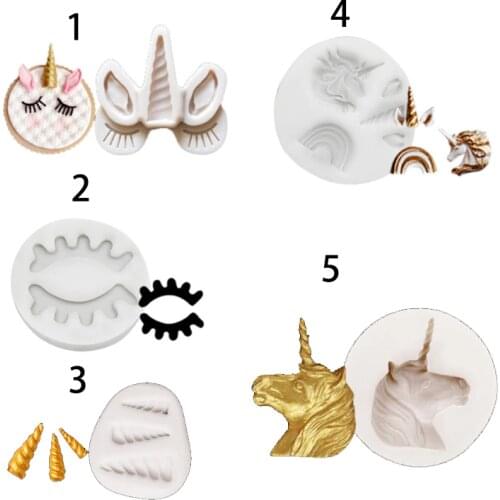 Kitchen Unicorn Silicone Mold Fondant Mold Cake Decorating Tools Chocolate Gumpaste Mould Cookie Fondant Tools Baking Bakeware