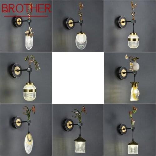 BROTHER Indoor Brass Wall Lamps Sconces Lighting Modern Creative Fixture Decorative For Home