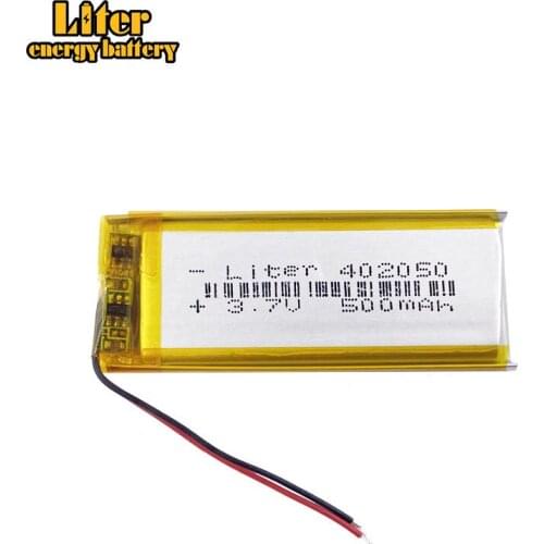 Wholesale 1/2/4pcs 3.7V 420mAh battery 402050 Lithium Polymer LiPo Rechargeable Battery For Mp3 Mp4 PAD DVD DIY E-book bluetooth