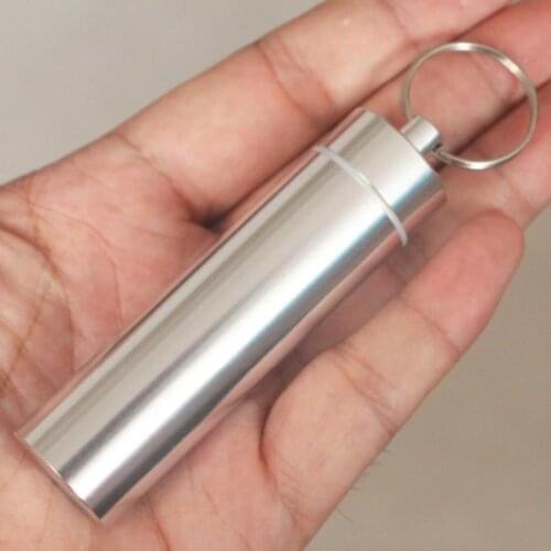 Mini Titanium Portable 7days pill case for old man free shipping 1.7CM*5.5CM
