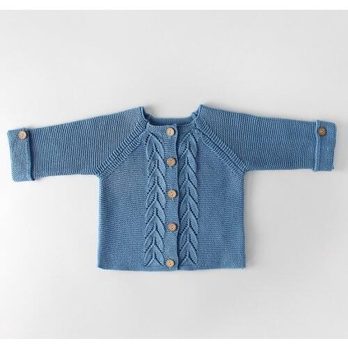 Fashion Baby Childrens Clothing Girls boys Suit Knitted Wear Cardigan Jacket Bebe Clothes Suits Leaf wool coat