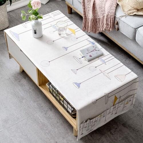 Fashion Home Nordic style cotton Rectangle tablecloth gray light patterns waterproof tablecloth Table flag Tea table cover