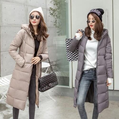 New style winter female jacket women over knee long outerwear ladies fashion thick parkas mujer leisure slim warm red overcoats