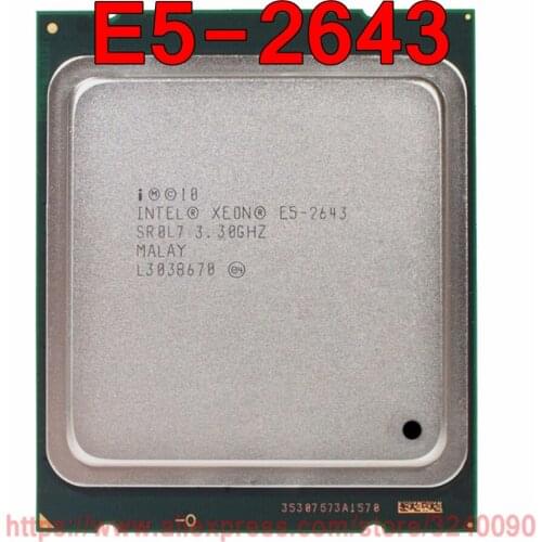 Intel Xeon CPU E5-2643 SR0L7 3.30GHz 4-Core 10M LGA2011 E5 2643 processor free shipping speedy ship out