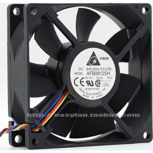 Brand new DELTA AFB0812SH 8025 0.51A 4PIN PWM high air volume cooling fan
