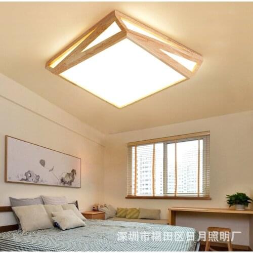 Modern LED Wooden Ceiling Lights For Living Room Foyer Lamparas de techo Japan Lighting Fixtures For Bedroom Kitchen