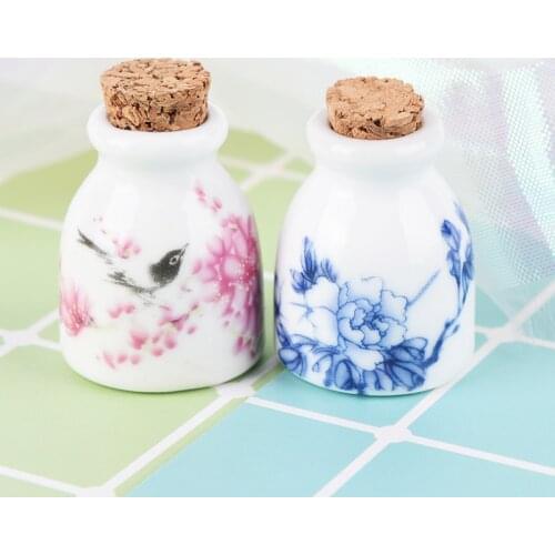 1pc Glass Dappen Dish Bowl Cup With Wood Lid Acrylic Liquid Glitter Powder Bottle DIY Nail Art Tools Peony/Magpie