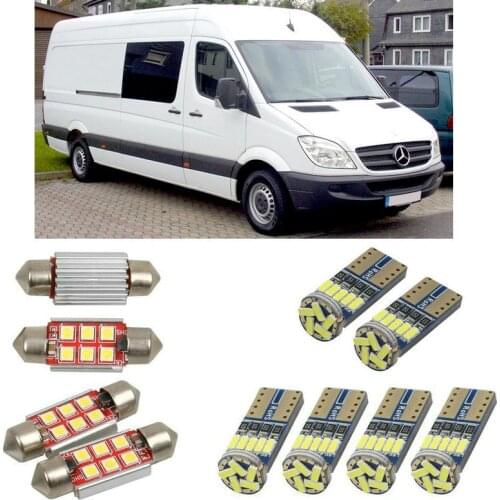 Interior led Car lights For mercedes sprinter 4,6-t box 906 bulbs for cars License Plate Light 6pc
