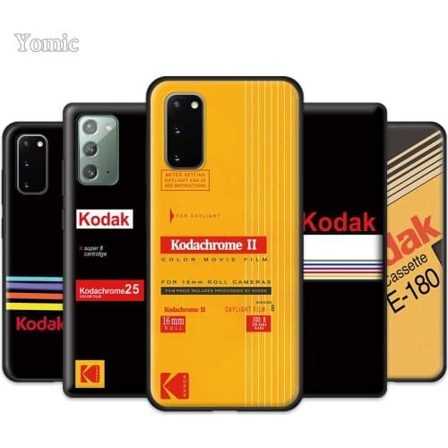 Yomic Phone Cases For Samsung Galaxy S20 FE S21 Note 20 Ultra S10 10 Lite S9 Plus S8 S10e Black Soft Tpu Covers Fashion Kodak