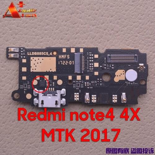 For Xiaomi Redmi Note 4 4X 2017 MTk X20 version USB Charging Dock Port Connector Board With Microphone Mic Redmi note 4X note4