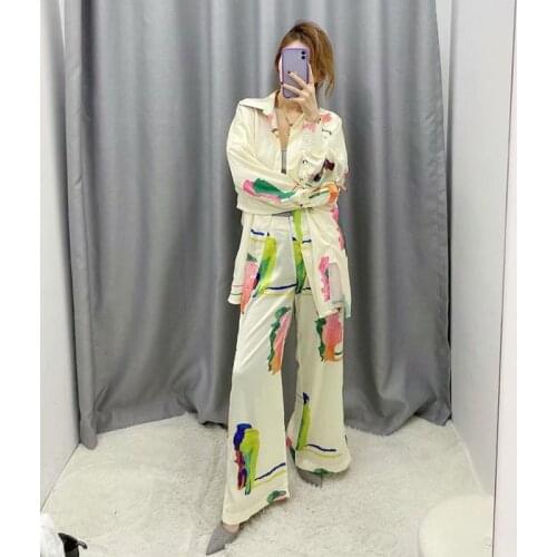 2021 New Spring Summer Womens Clothing Printing Large Size Loose Shirt Full Sleeve Shirt Women Casual Clothes Crop Top Women