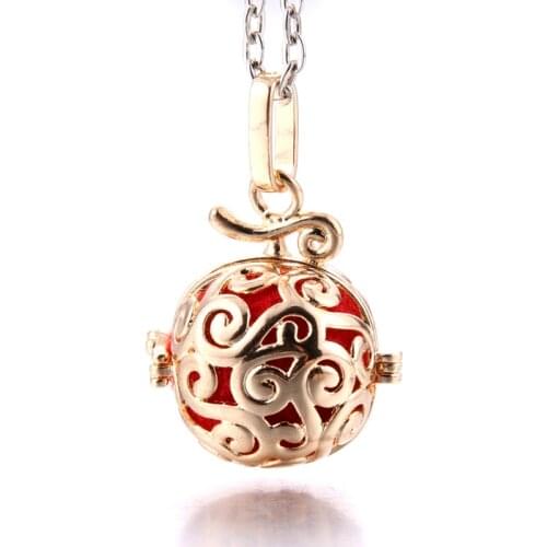 Gold Aromatherapy Diffuser Necklace Jewelry Perfume Locket Pendant Essential Oil Scent Locket Necklace With Pads