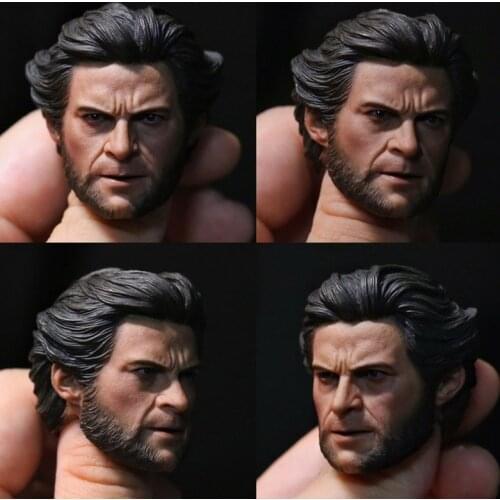 1/6 Hugh Jackman Male Head Carving Head Sculpt Model Fit 12'' Action Figure Body Set