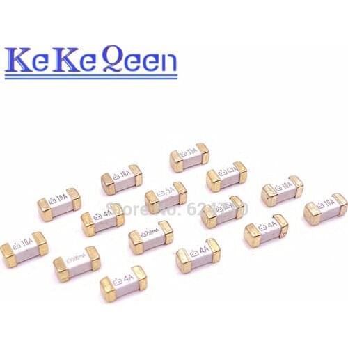 10*10pcs=100pcs NEW 1808 SMD 1A 2A 3A 4A 5A 6.3A 8A 10A 12A 15A each 10pcs SMT Ceramic Surface Mount Fuses