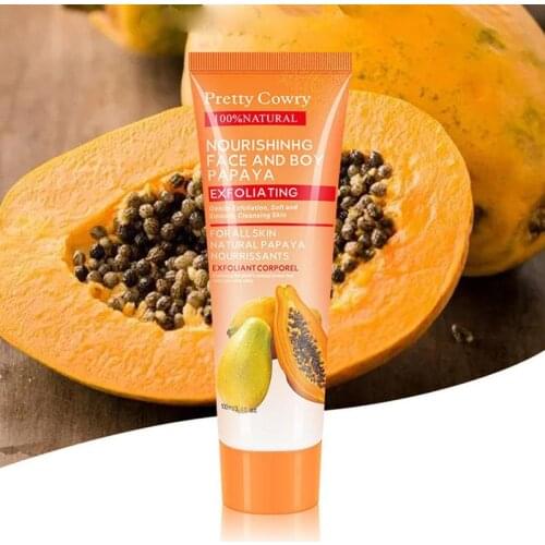 100ml Papaya Deep Cleansing Scrub Face Cream Peeling Gel Face Body Skin Moisturizing Face Whitening Cream Hand Body Skin Care