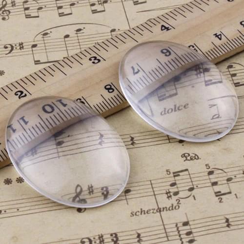 30x40mm Thickness:8mm Oval Flat Back Clear Glass Cabochon Dome Cameo Jewelry Finding 2pcs/lot (K02916)