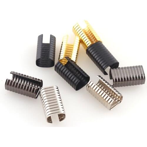 20mm Silver Ribbon End Crimps Ribbon End Fastener Clasp Crimp Fasteners Closures Leather End Crimps Rope End Clamps