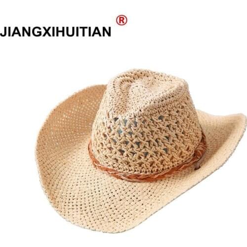 2018 Fashion 100% Handwork Child Summer straw Sun hat Boy Boho Beach Fedora hat Sunhat Trilby dad Panama Hat Gangster Cap