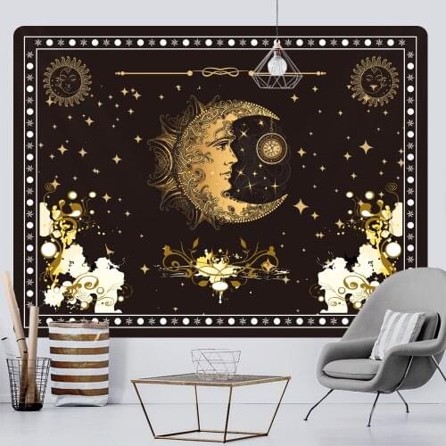 7 color sun god moon home decoration art tapestry bohemian decoration yoga mat hippie background wall sheet large size tapestry