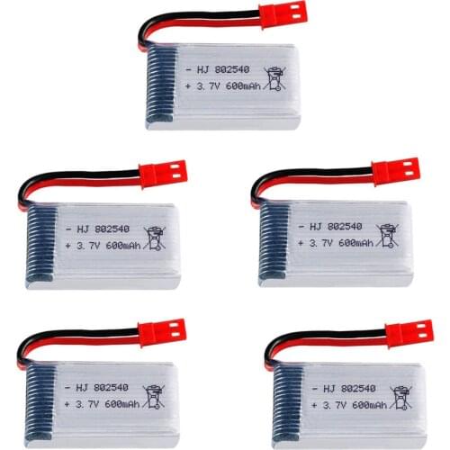802540 Lipo Battery For 509W DFD161 510 FX085C2 RC helicopter Drone 3.7 V 600mAh 3.7 Lipo battery JST plug