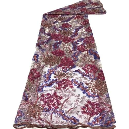 Sequin African Net Tulle Fabric 2021 High Quality Embroidery With Sequins Nigeria Mesh Lace Turtle African Material st21-17