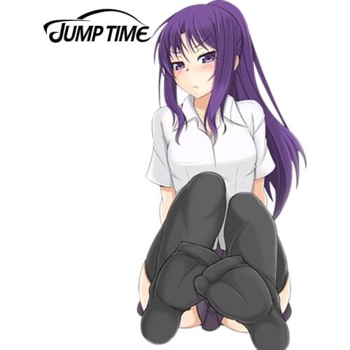 JumpTime 13cm x 6.2cm Car Styling D-Frag! Anime Sexy Girl Karasuyama Chitose Decal Beauty 3D Car Sticker