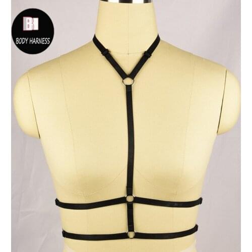 New colour Harajuku Gothic harness bra sexy bondage lingerie Handmade body harness cage bra