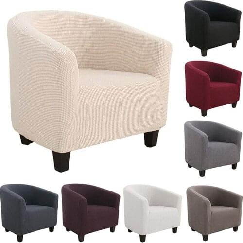 Spandex Chair Cover Solid Color Club Sofa Cover Elastic Chair Slipcovers Sofa All-inclusive Protector Recliner Covers 2021 New